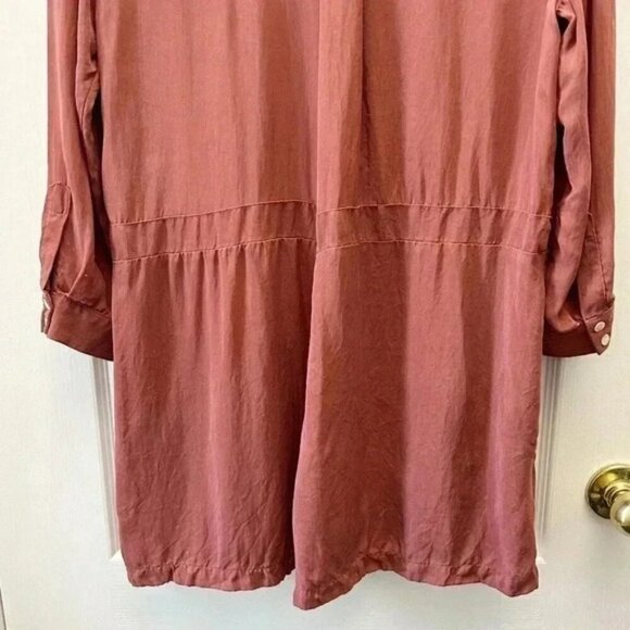 Sandro Paris Romper Feu Side Tie Playsuit Shorts Jumpsuit Cinnamon EU36 US4 - Picture 12 of 16